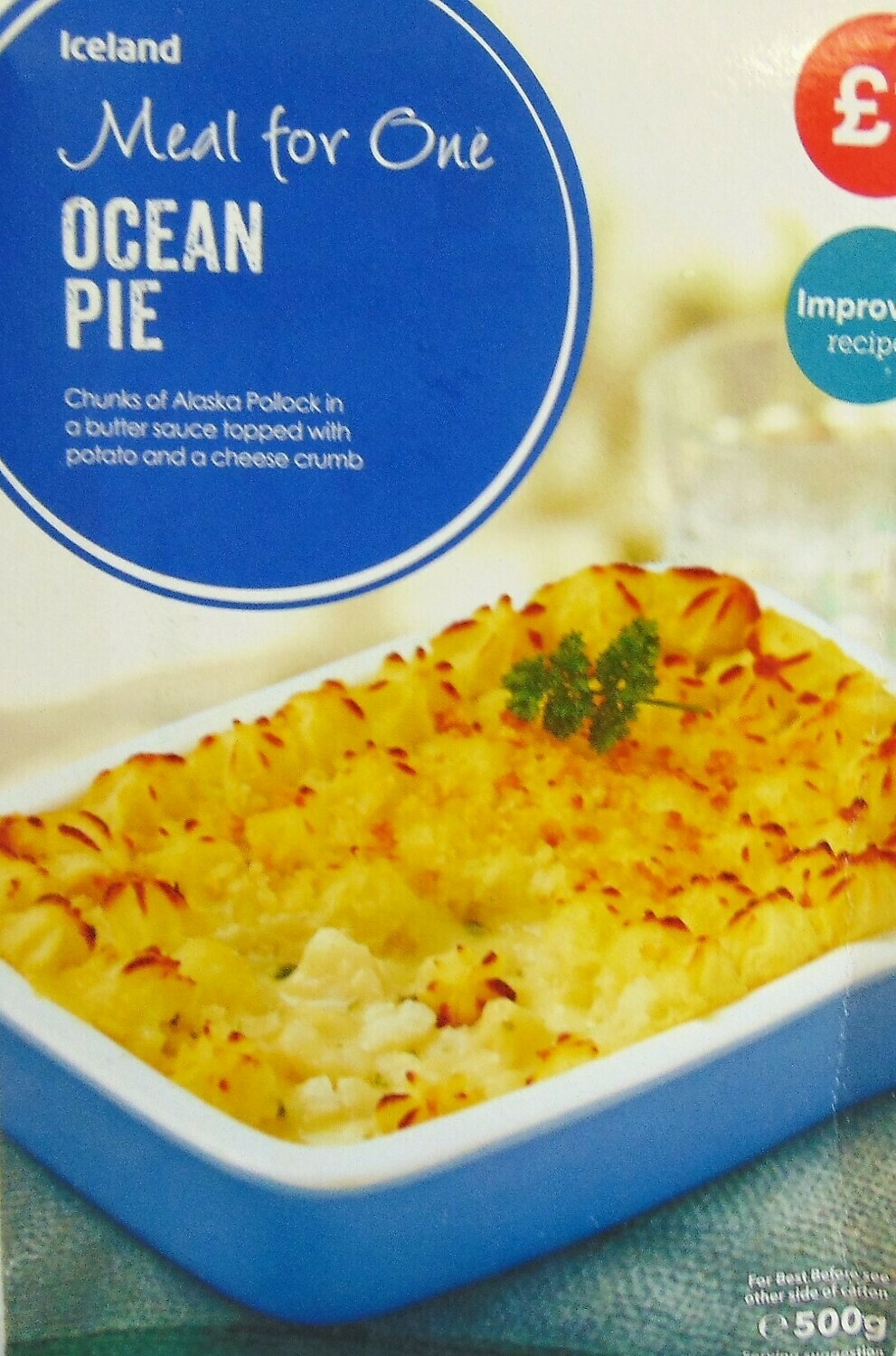 Iceland meal for One Ocean Pie (No palm oil)