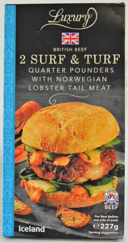 Iceland Luxury 2 Surf and Turf Quarter Pounders with Norwegian Lobster Tail Meat