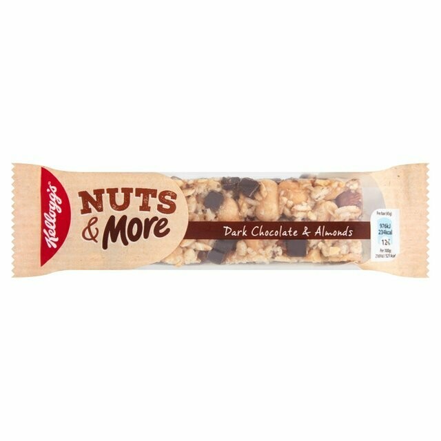 Kelloggs Nuts and More Dark Chocolate and Almonds Cereal Bar