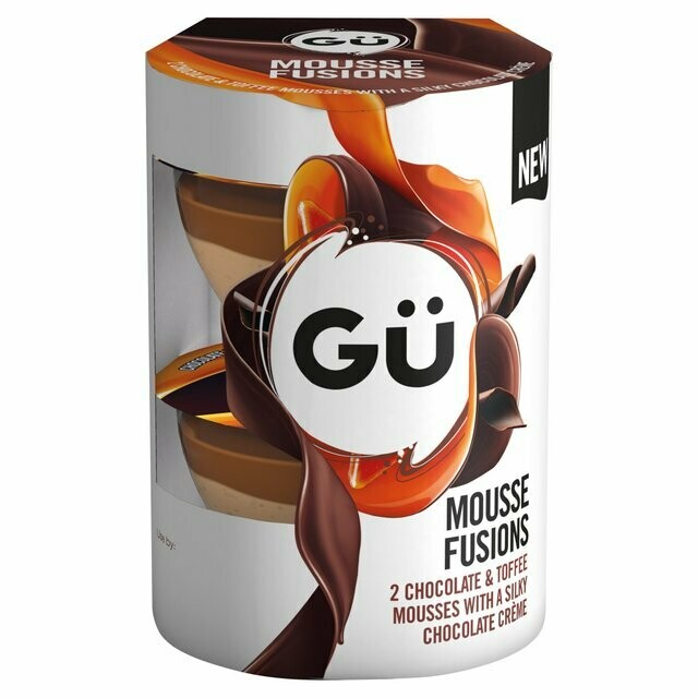 Gu Mousse Fusions Chocolate and Toffee Mousses with Silky Chocolate Creme