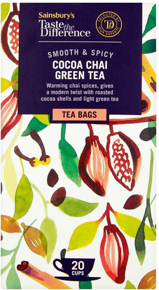 Sainsbury&#39;s Cocoa Chai Green Tea Tea Bags, Taste the Difference