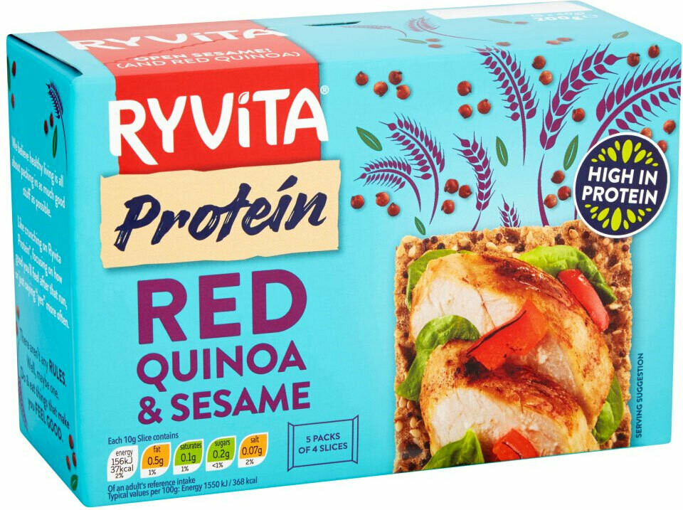 Ryvita Protein Red Quinoa &amp; Sesame Crackers