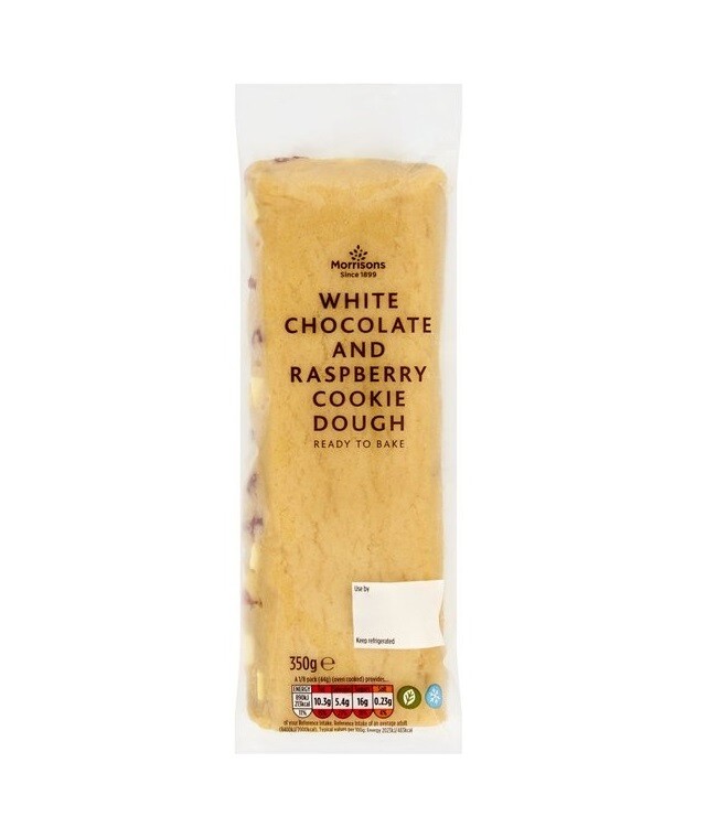 Morrisons White Chocolate and Rasberry Cookie Dough Morrisons White Chocolate and Rasberry Cookie Dough