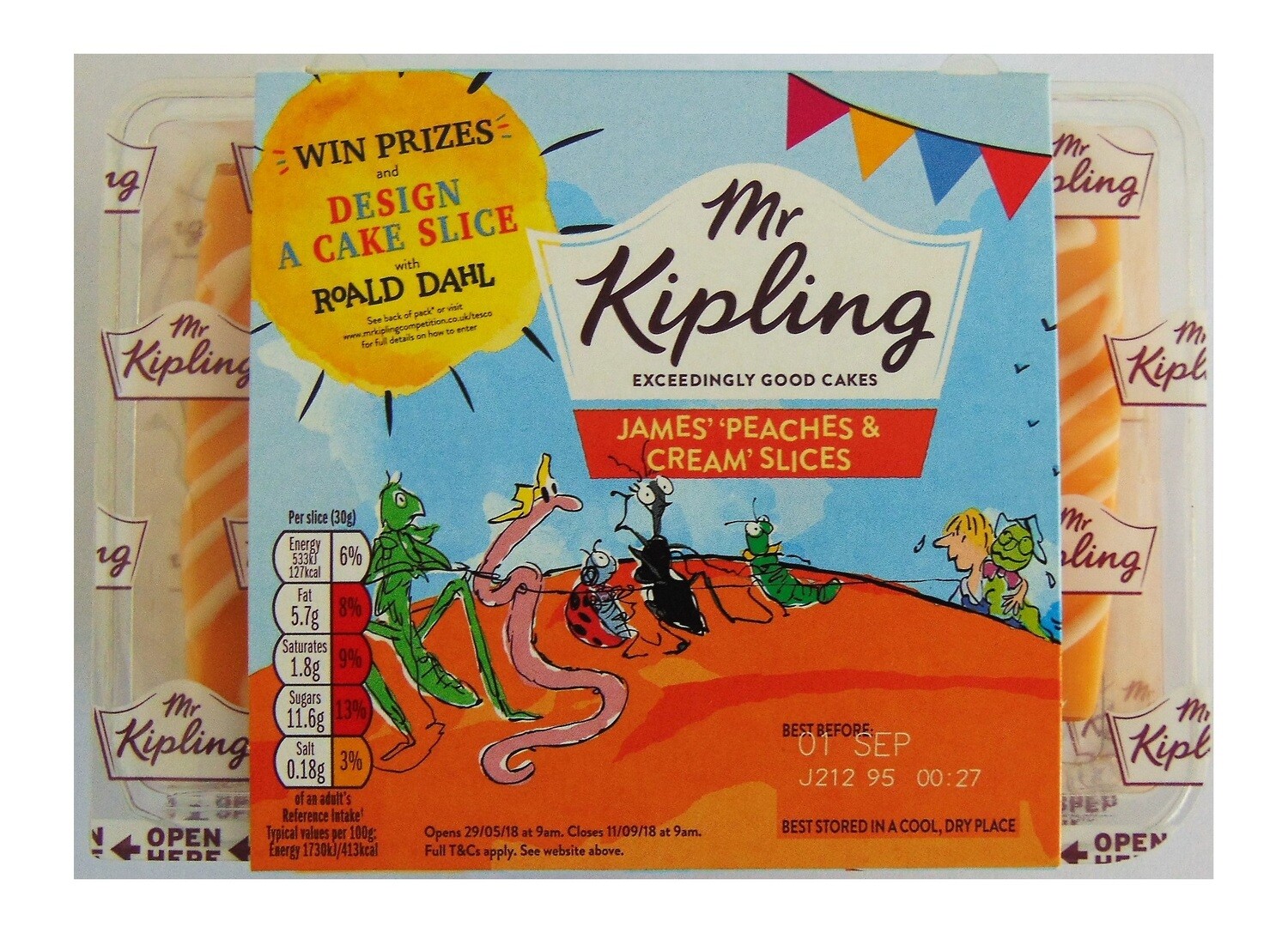 Mr Kipling James' Peaches and Cream Slices Mr Kipling James' Peaches and Cream Slices