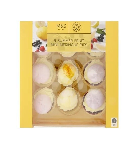 Marks and Spencer 9 Summer Fruit Mini Meringue Pies Marks and Spencer 9 Summer Fruit Mini Meringue Pies
