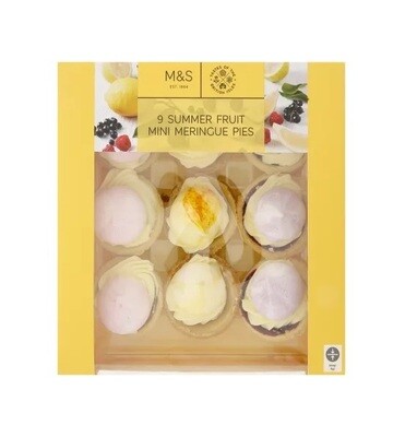 Marks and Spencer 9 Summer Fruit Mini Meringue Pies