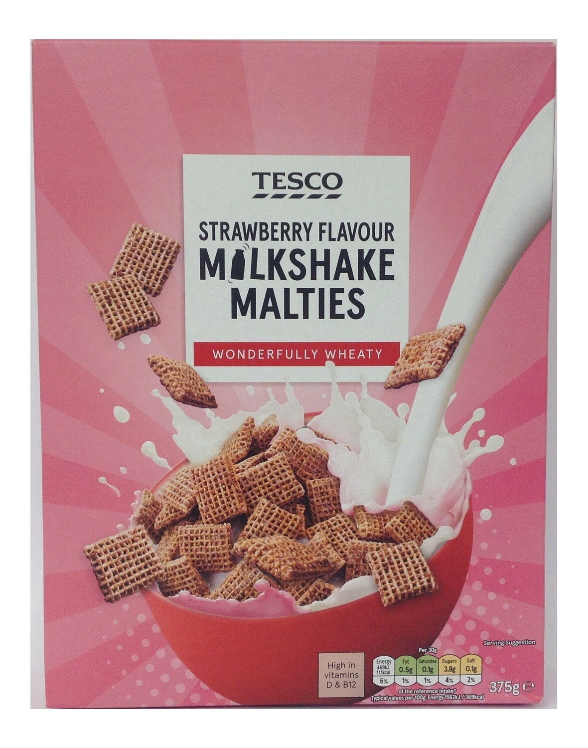 Tesco Strawberry Flavour Milkshake Malties