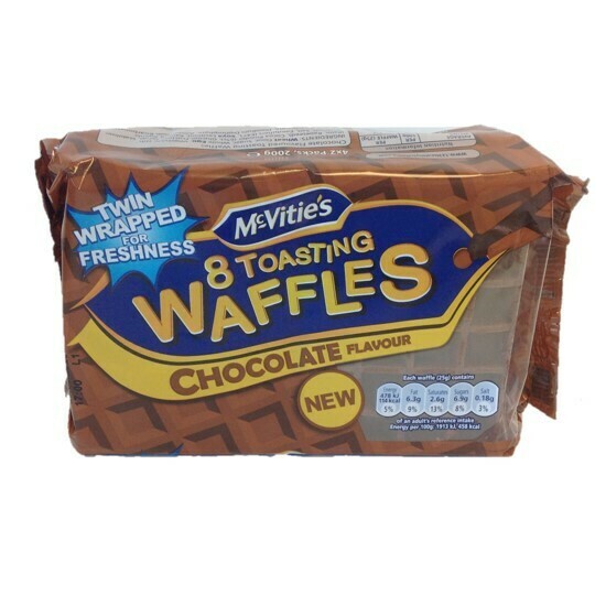 McVitie&#39;s 8 Toasting Waffles Chocolate Flavour