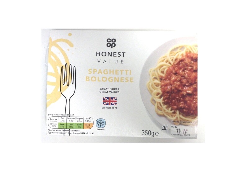 Co-op Honest Value Spaghetti Bolognese