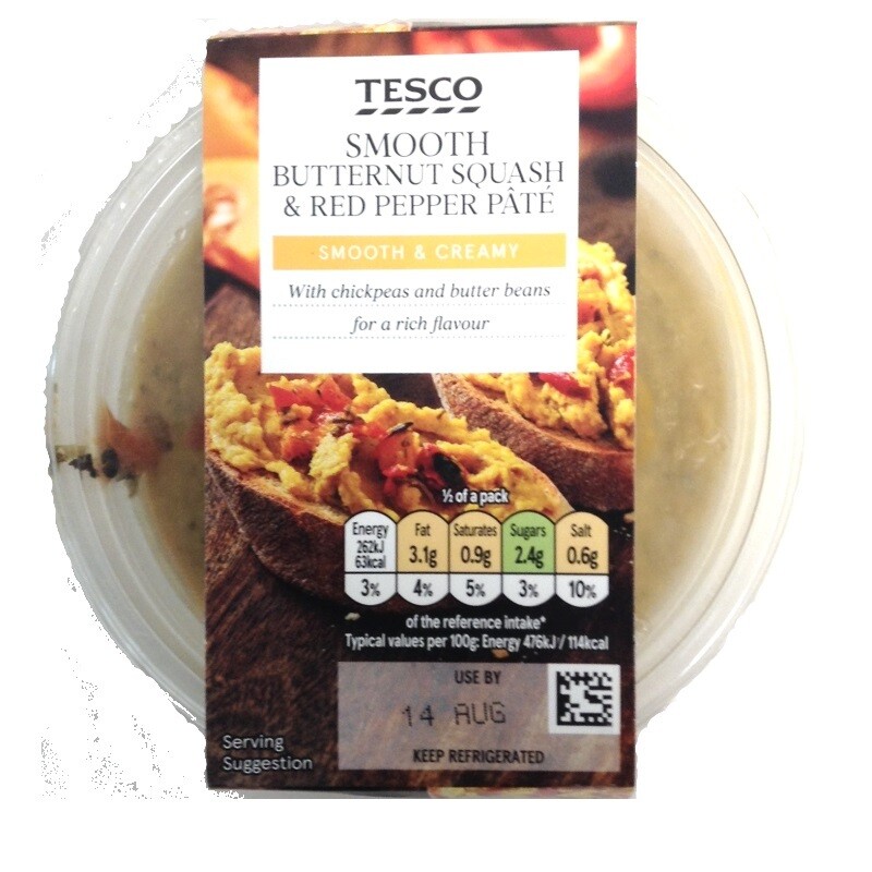 Tesco Smooth Butternut Squash &amp; Red Pepper Pate