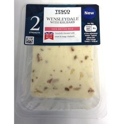 Tesco Wensleydale With Rhubarb Cheese