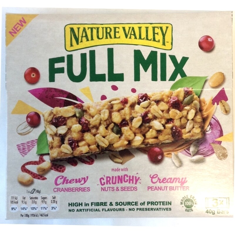 Nature Valley Full Mix Peanut &amp; Cranberry Bar