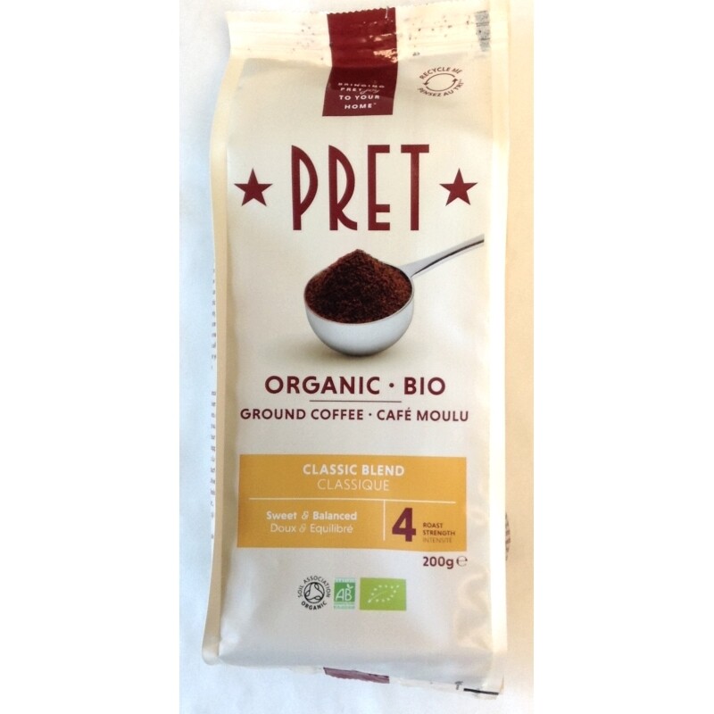 Pret Organic Classic Ground Blend Coffee