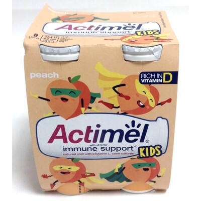 Actimel Kids Peach Yogurt Drinks