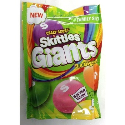 Skittles Giants Crazy Sour Sweets Sharing Pouch Bag