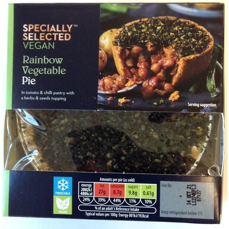 Aldi Specially Selected Rainbow Vegetable Pie In Tomato &amp; Chili Pastry