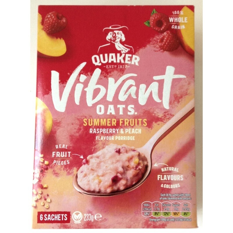 Quaker Vibrant Oats Summer Fruits Porridge