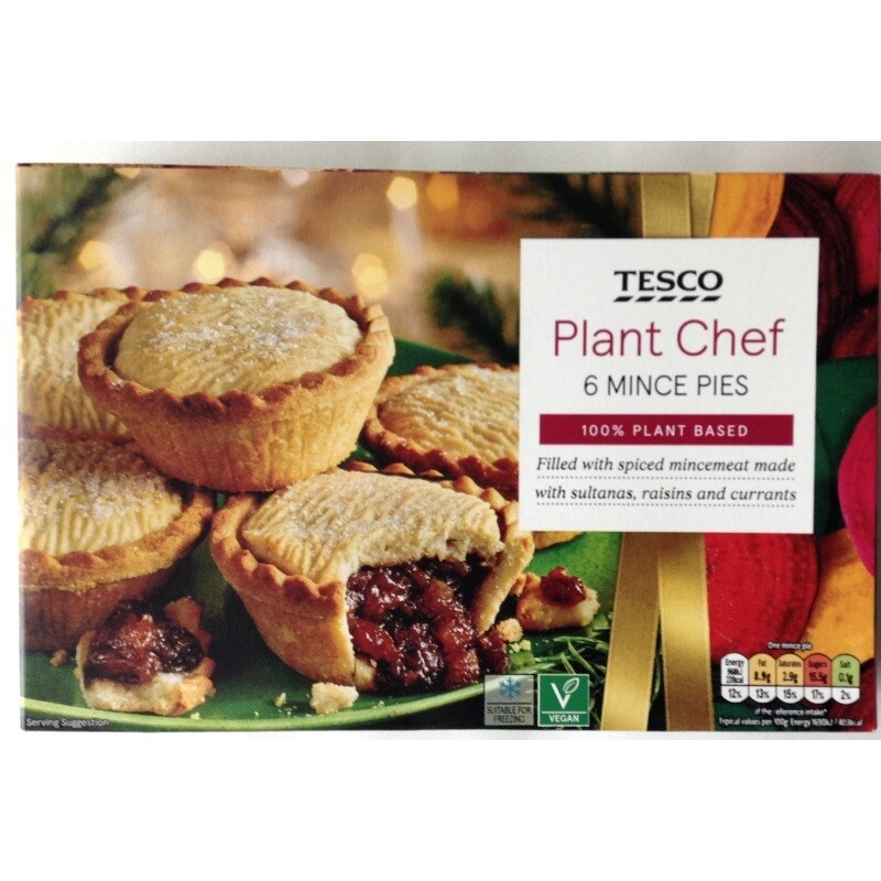 Tesco Plant Chef 6 Mince Pies