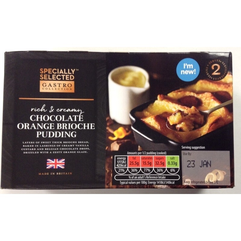 Aldi Specially Selected Gastro Rich &amp; Creamy Chocolate Orange Brioche Pudding