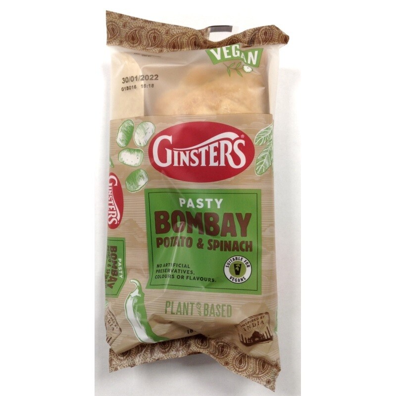 Ginsters Bombay Potato &amp; Spinach Pasty