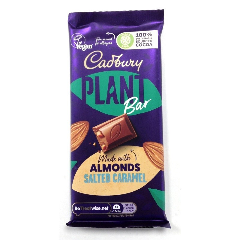 Cadbury Plant Bar Made with Almonds Salted Caramel