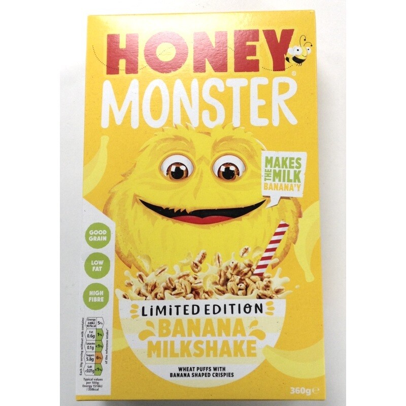 Honey Monster Banana Milkshake Wheat Puffs