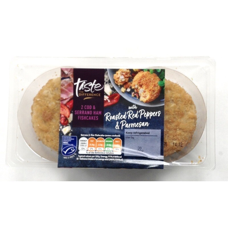 Sainsbury&#39;s Taste The Difference MSC Cod &amp; Serrano Ham Fishcakes