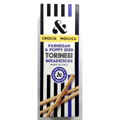 Crosta & Mollica Parmesan & Poppy Seed Torinesi Breadsticks