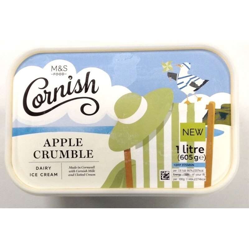 M&amp;S Cornish Apple Crumble Dairy Ice Cream