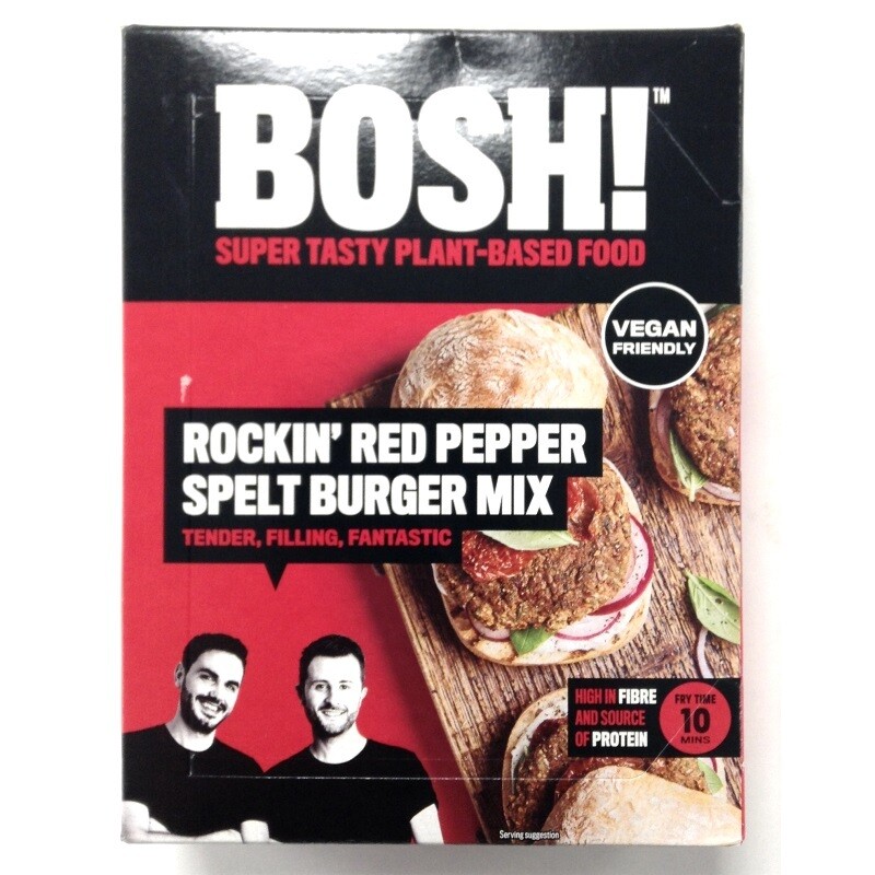 Bosh! Rockin Red Pepper Spelt Burger Mix Bosh! Rockin Red Pepper Spelt Burger Mix