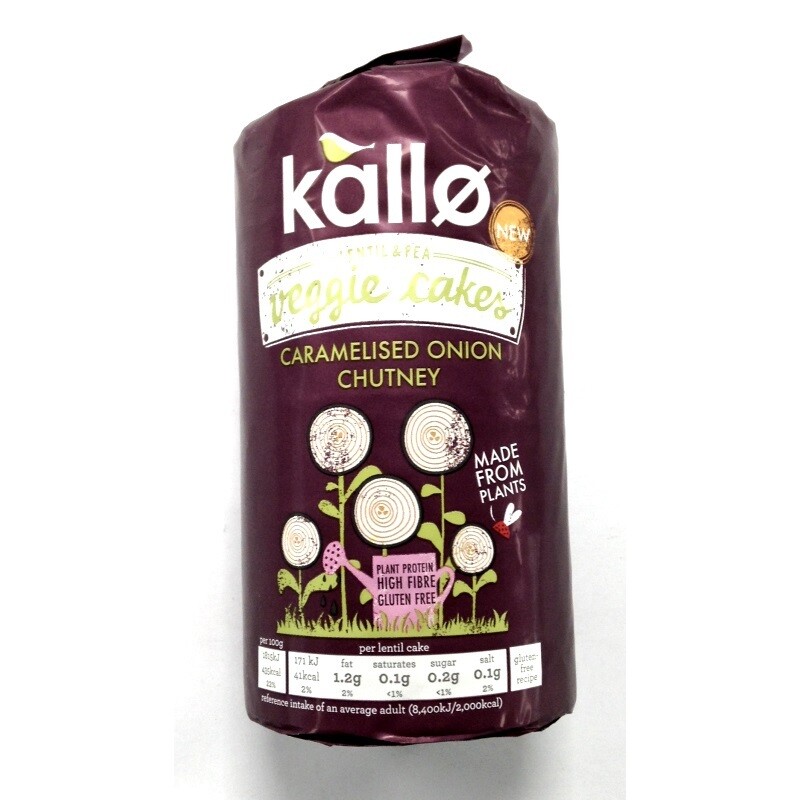 Kallo Caramelised Onion Chutney Lentil &amp; Pea Veggie Cakes