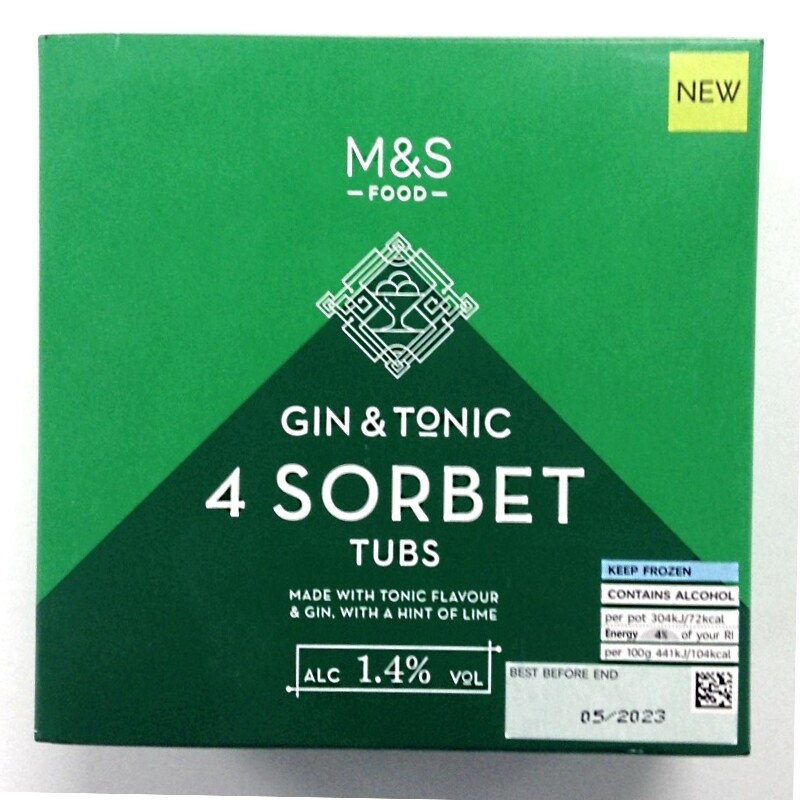 M&amp;S Gin &amp; Tonic Sorbet