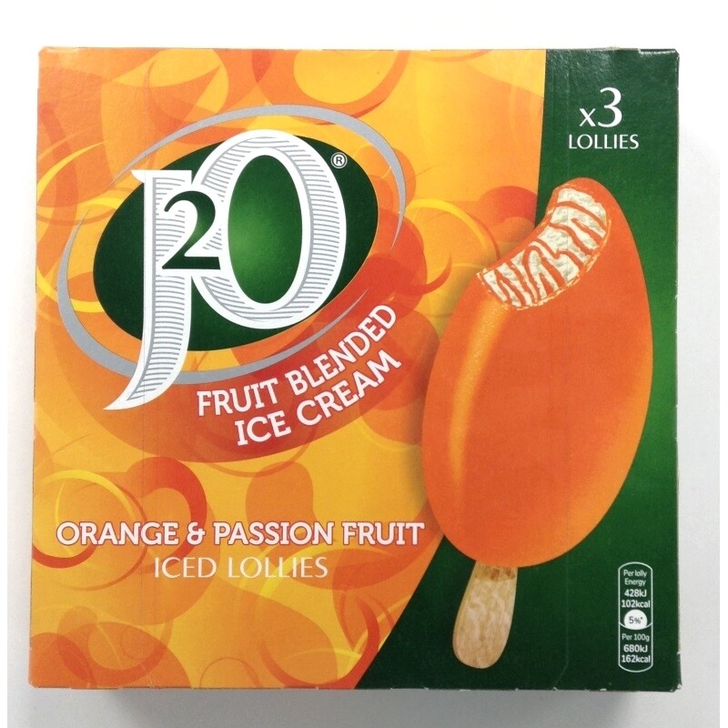 J2O Orange &amp; Passion Fruit Iced Lollies