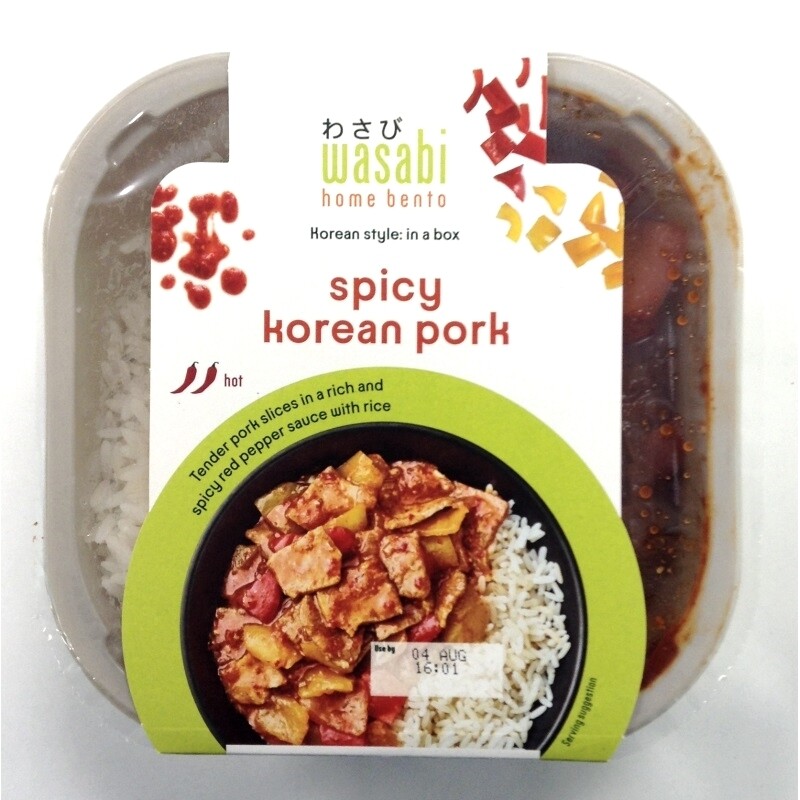 Wasabi Home Bento Spicy Korean Pork with Rice