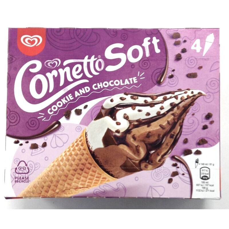 Cornetto Soft Cookie &amp; Chocolate Ice Cream Cone