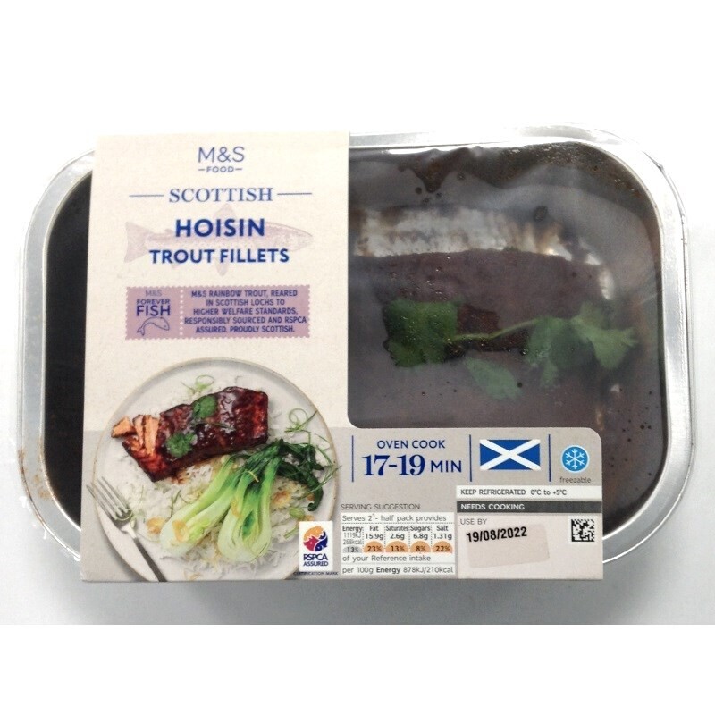 M &amp; S Hoisin Glazed Trout Fillets with Fresh Coriander