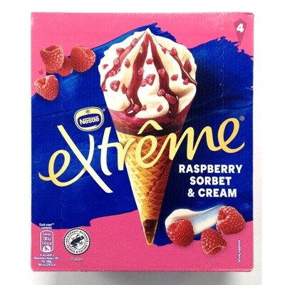 Extreme Raspberry Sorbet & Cream Ice Cream Cones