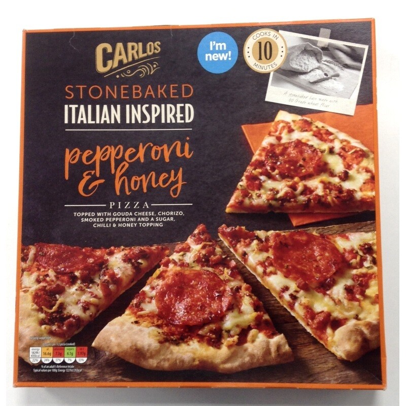 Aldi Carlos Premium Stonebaked Pepperoni &amp; Honey Pizza