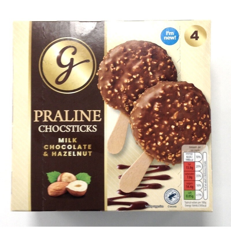 Aldi Gianni&#39;s Praline Chocsticks Milk Chocolate &amp; Hazelnut