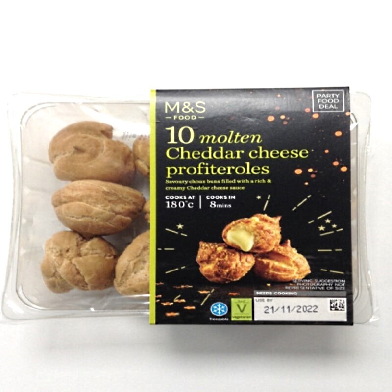 M&amp;S Molten Cheddar Cheese Profiteroles