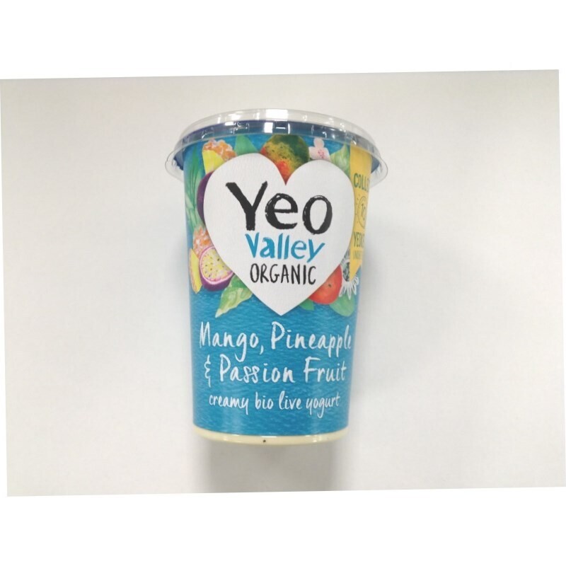 Yeo Valley Organic Mango, Pineapple &amp; Passionfruit Creamy Bio Live Yoghurt