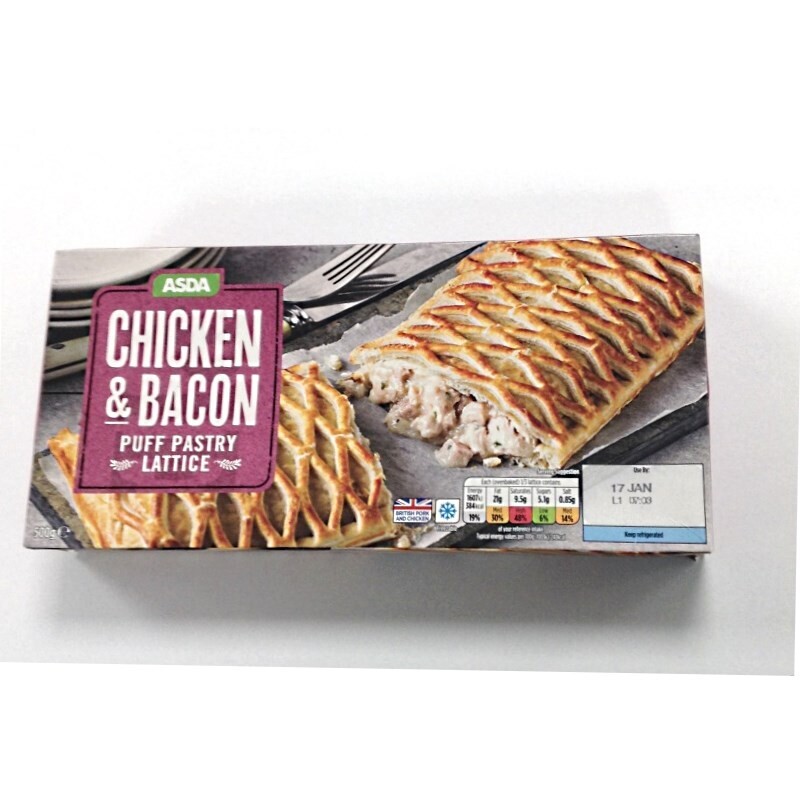 Asda Chicken &amp; Bacon Puff Pastry Lattice