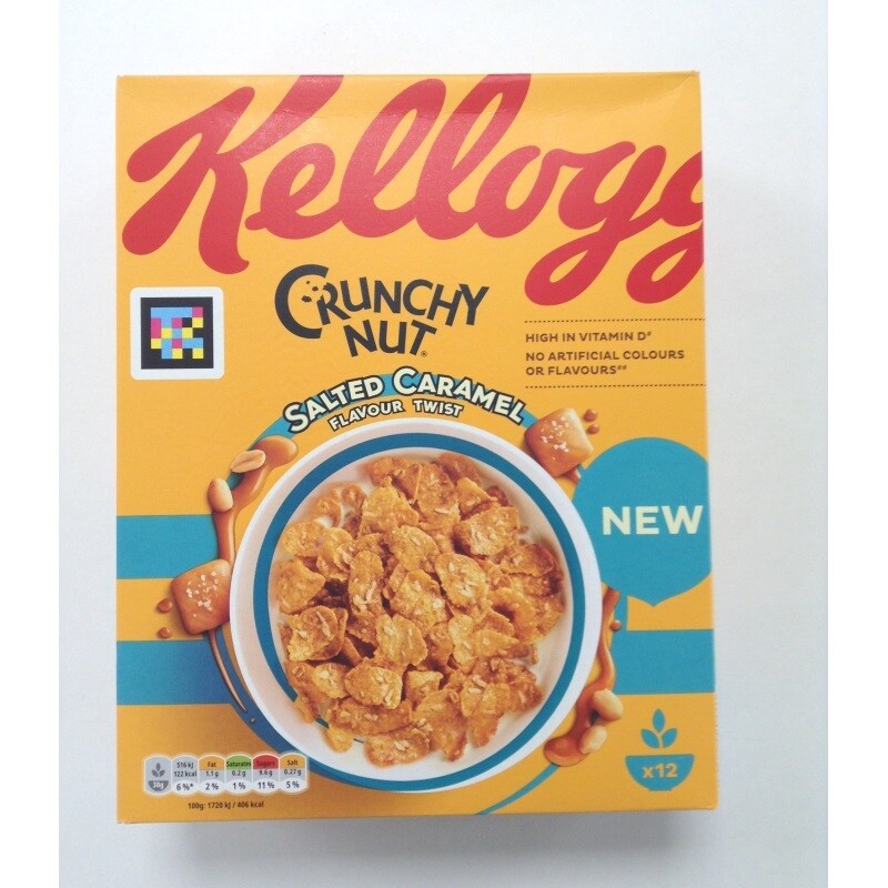 Kellogg&#39;s Crunchy Nut Salted Caramel Flavour Twist Breakfast Cereal