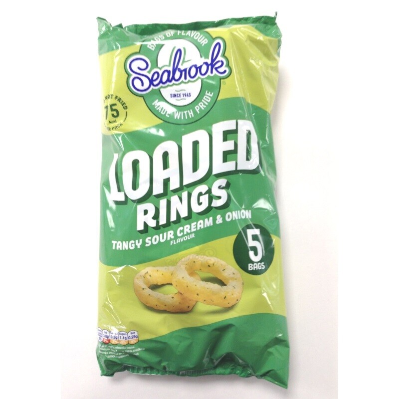 Seabrook loaded Rings Tangy Sour Cream &amp; Onion Flavour