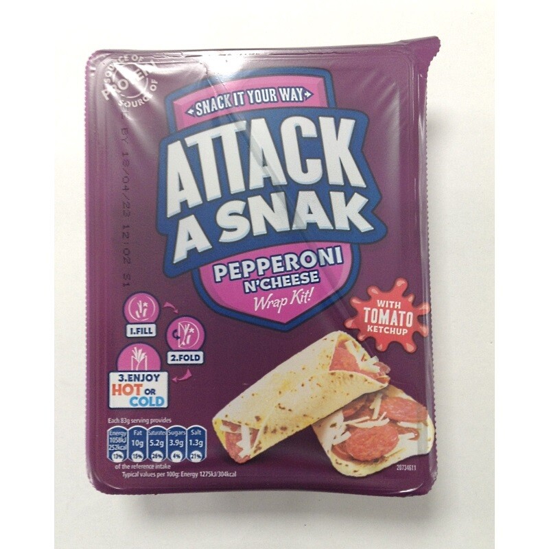 Attack A Snak Pepperoni And Cheese Wrap Kit