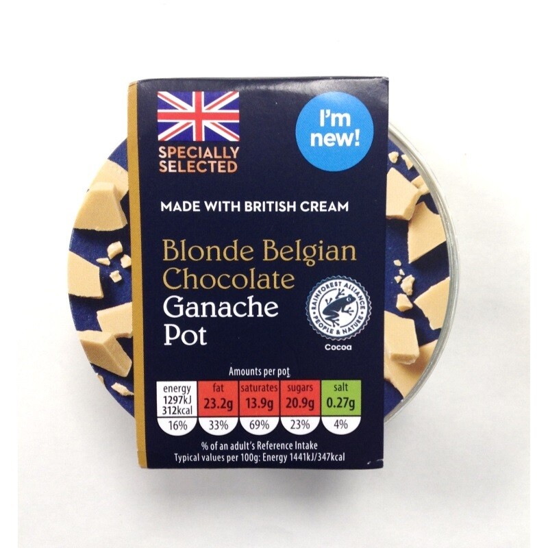 Aldi Blond Belgian Chocolate Ganache Pot