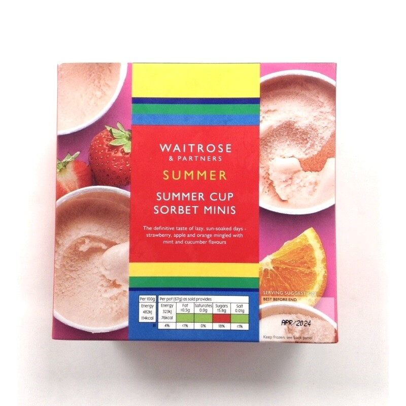 Waitrose Summer Cup Sorbet Minis