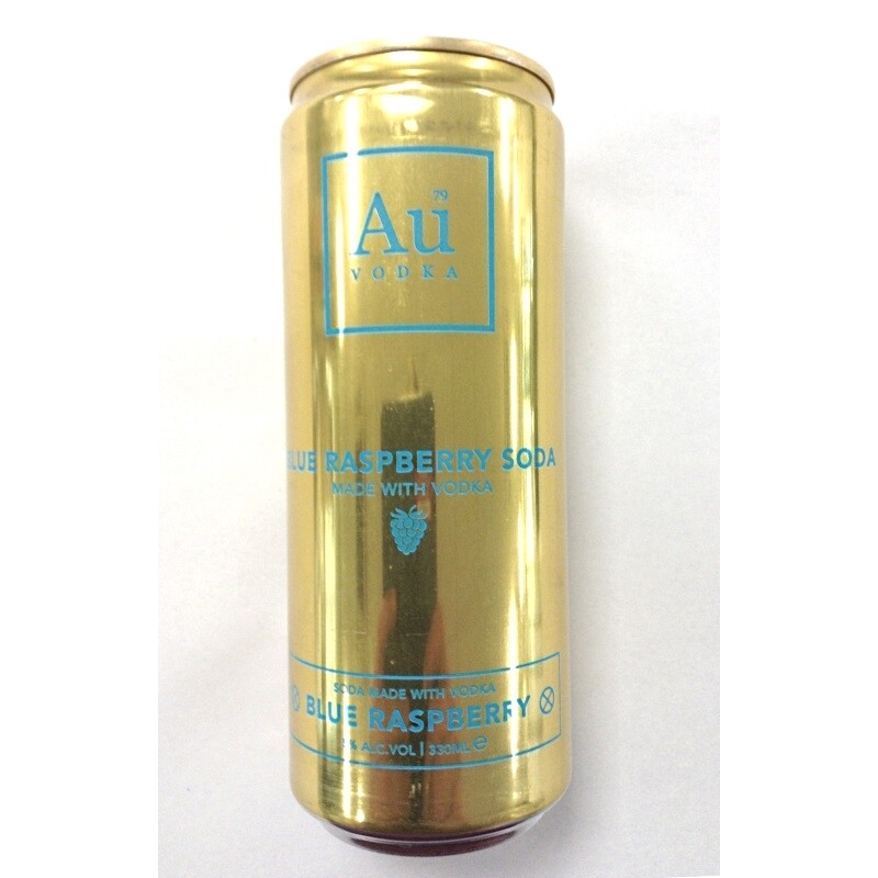 Au Vodka Blue Raspberry Soda made with Vodka