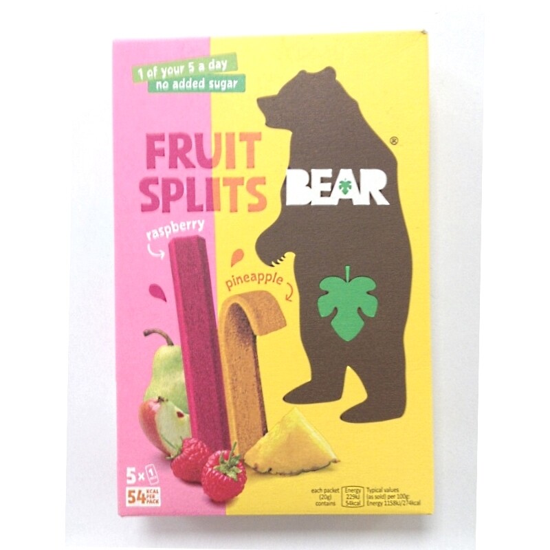 BEAR 5 Fruit Splits Raspberry Pineapple