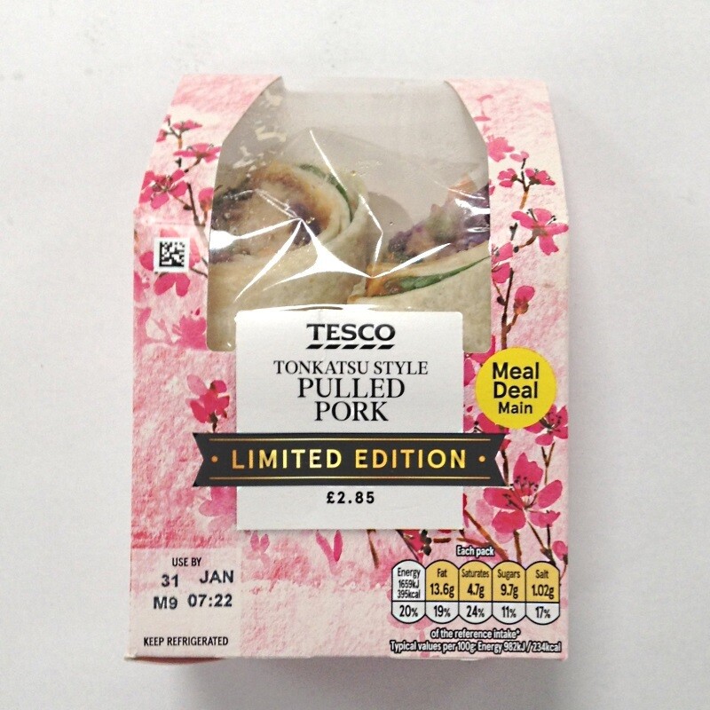 Tesco Tonkatsu Style Pulled Pork Limited Edition Wrap